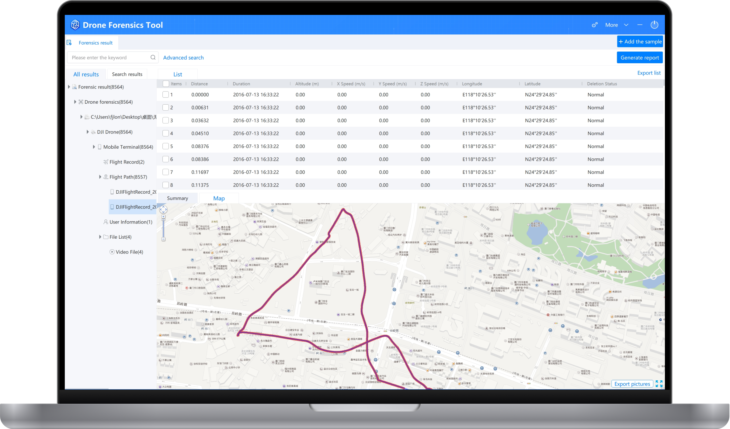 Drone Forensics Tool